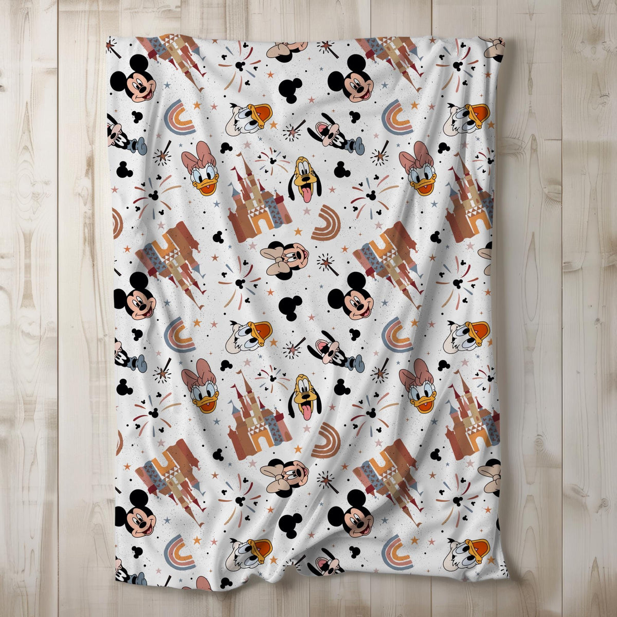 Mickey Castle Baby Blanket, Baby Shower Gift, Customizable Blanket, Disney Blanket, Disney Home Decor, Castle Blanket, Sherpa Blanket