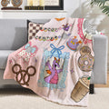 Mickey & friends Epcot Throw, Coquette Bows Epcot Center Blanket, Girly aesthetic Blanket, World Traveler Blankets, Epcot World Tour Gifts