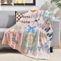 Custom Coquette Bow Disney Castle Magic Kingdom Blanket, Walt Disney World Blanket, Magic Kingdom Family Vacation throw, Disney Girl Trip