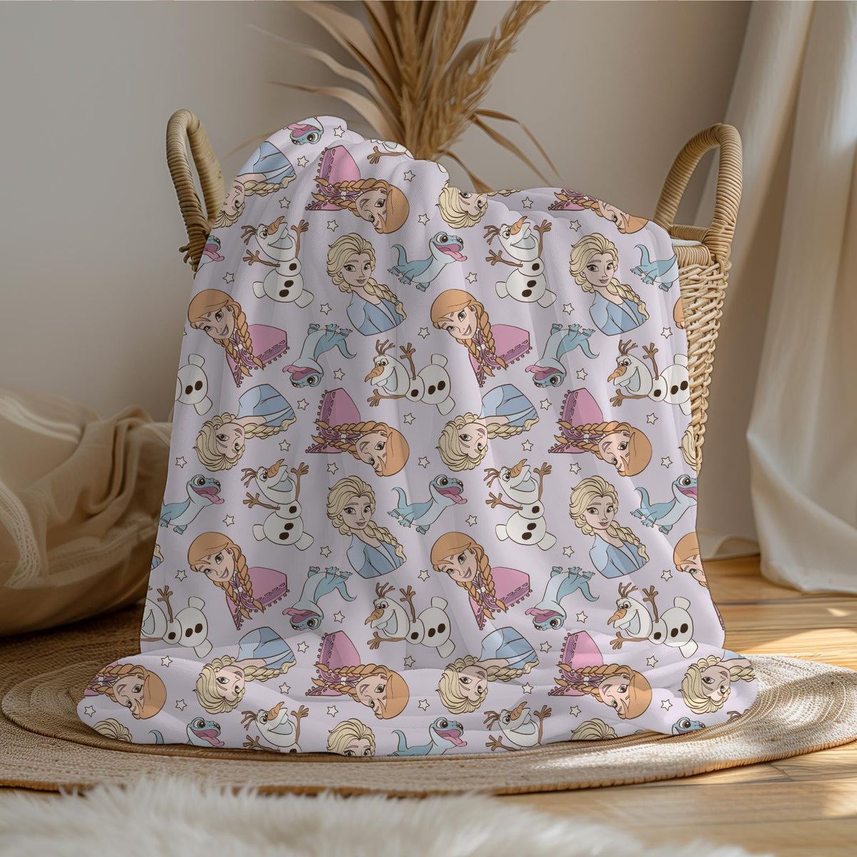 Frozen Baby Blanket, Baby Shower Gift, Customizable Blanket, Disney Blanket, Disney Home Decor, Ana and Elsa Blanket, Sherpa Blanket