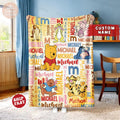 Personalized Winnie The Pooh Baby Blanket, Pooh Bear And Friends Blanket, Gift For Boys And Girls Blanket, Baby Blanket Disney Home Decor