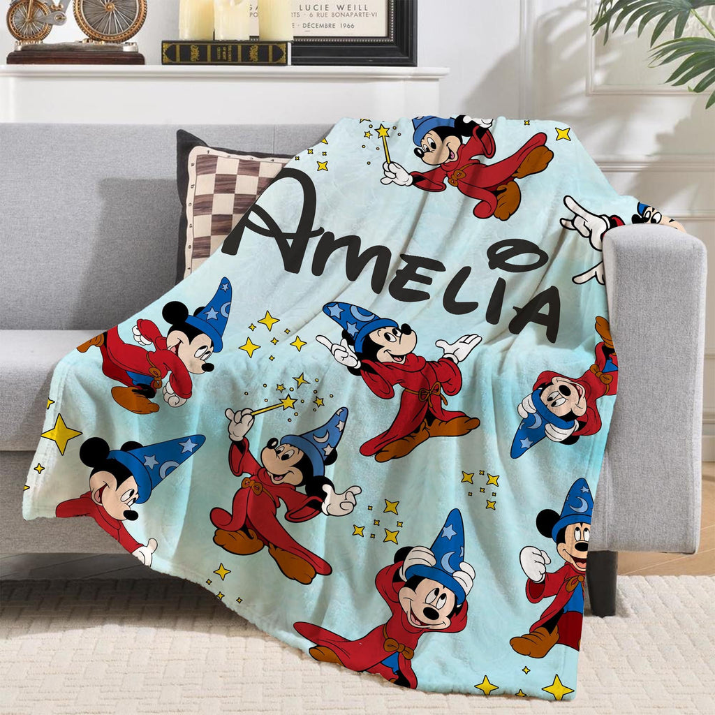 Custom Walt Disney Mickey Blanket, Mickey Mouse Throw, Magical Mickey Blanket, Mouse Blanket, Disney Birthday Girls Gifts, Disney Throw