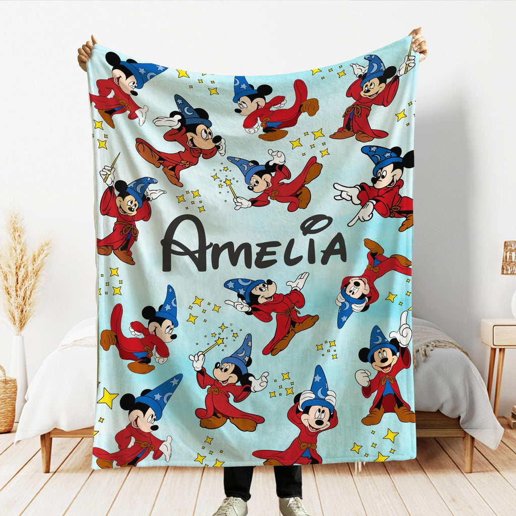 Custom Walt Disney Mickey Blanket, Mickey Mouse Throw, Magical Mickey Blanket, Mouse Blanket, Disney Birthday Girls Gifts, Disney Throw