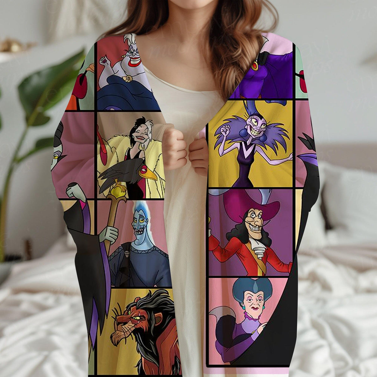 Disney Villains Evil Tour Blanket, Disney Evil Queens Throw, Villains Characters Blanket, Evil Friend Gift, Descendants Disney Witch Blanket
