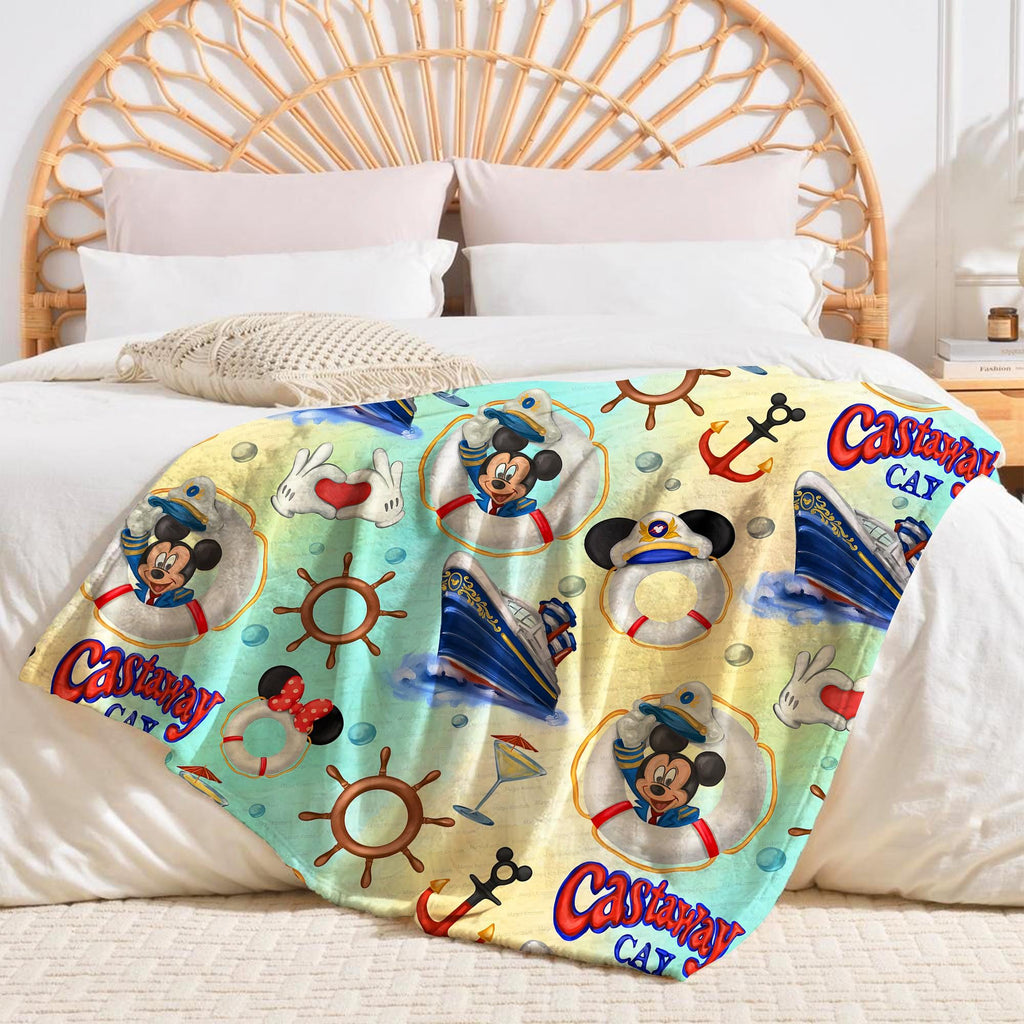 Disney Mickey and Friends Cruise Blanket, Disney Family Cruise Trip 2025 blankets, Disney Wish Dream Magic, Mickey Pirates Blankets
