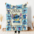 Personalized Disney Stitch Blanket, Stitch Angel Blankets, Lilo and Stitch Blanket, Birthday Boy Girl Gifts, Kids Name Blanket, Baby Gifts