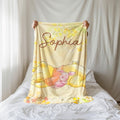 Personalized Classic Winnie The Pooh Blanket, Pooh and Piglet Blankets, Custom Kids Name gift, Pooh Birthday blankets, Baby Pooh Bear Throw