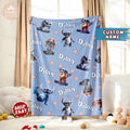 Custom Name Blanket, Stitch Live Action Blanket, Birthday Gift, Christmas Gift, Disney Trip Blanket, Lilo Stitch Gifts For Kids Blanket