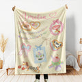 Personalized Coquette Disney Toy Story Blanket, Custom Kids Name gift, Woody Buzz Lightyear Jessie Toy Story Blankets, Bow Toy Story blanket