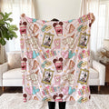Disneyland Snacks Velveteen Plush Blanket, Mickey Snacks cozy throw for Disney lover, Magical snack-themed gift