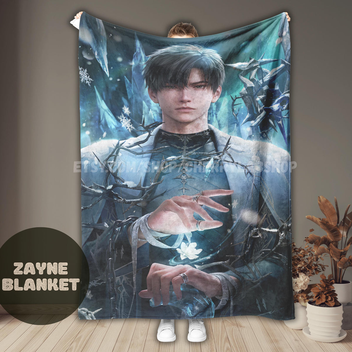 Zayne Love and Deepspace Blanket, otome blanket, sylus, xavier, caleb, rafayel, anime blanket, gaming blanket, zayne blanket, bestie gift