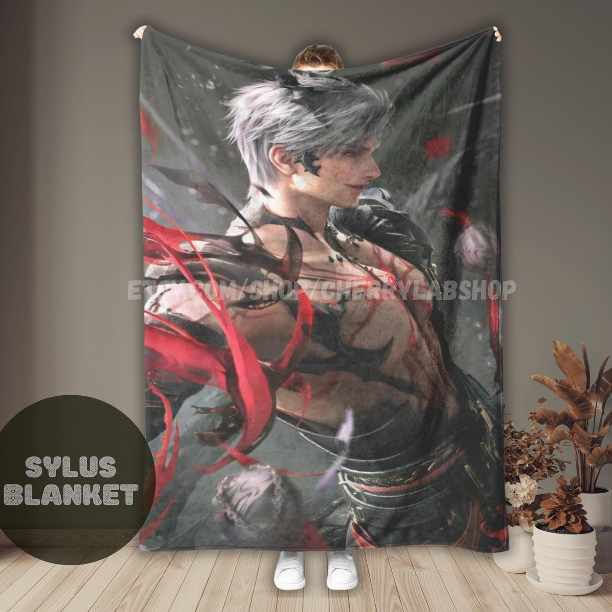 Sylus Love and Deepspace Blanket, otome blanket, sylus, xavier, zayne, rafayel, anime blanket, gaming blanket, fictional character, XmasGift