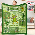 Personalized Pickle Lover Blanket, Funny Custom Blanket Gift for Pickle Fans, Cute Pickles Blanket Decor , Unique Personalized Throw Blanket