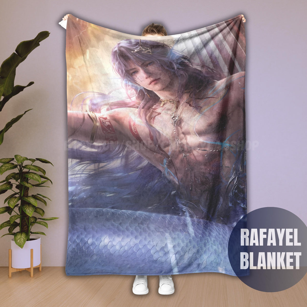 Rafayel Love and Deepspace Blanket,otome blanket, sylus, xavier, zayne, caleb,anime blanket,gaming blanket, caleb lads, rafayel blanket,lads