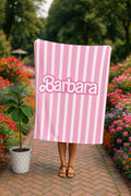 Personalized Lets Go Party Blanket, Custom Name Throw, Girls Trip Gift, Bachelorette Party Favor, Retro Birthday Decor, Custom Fleece