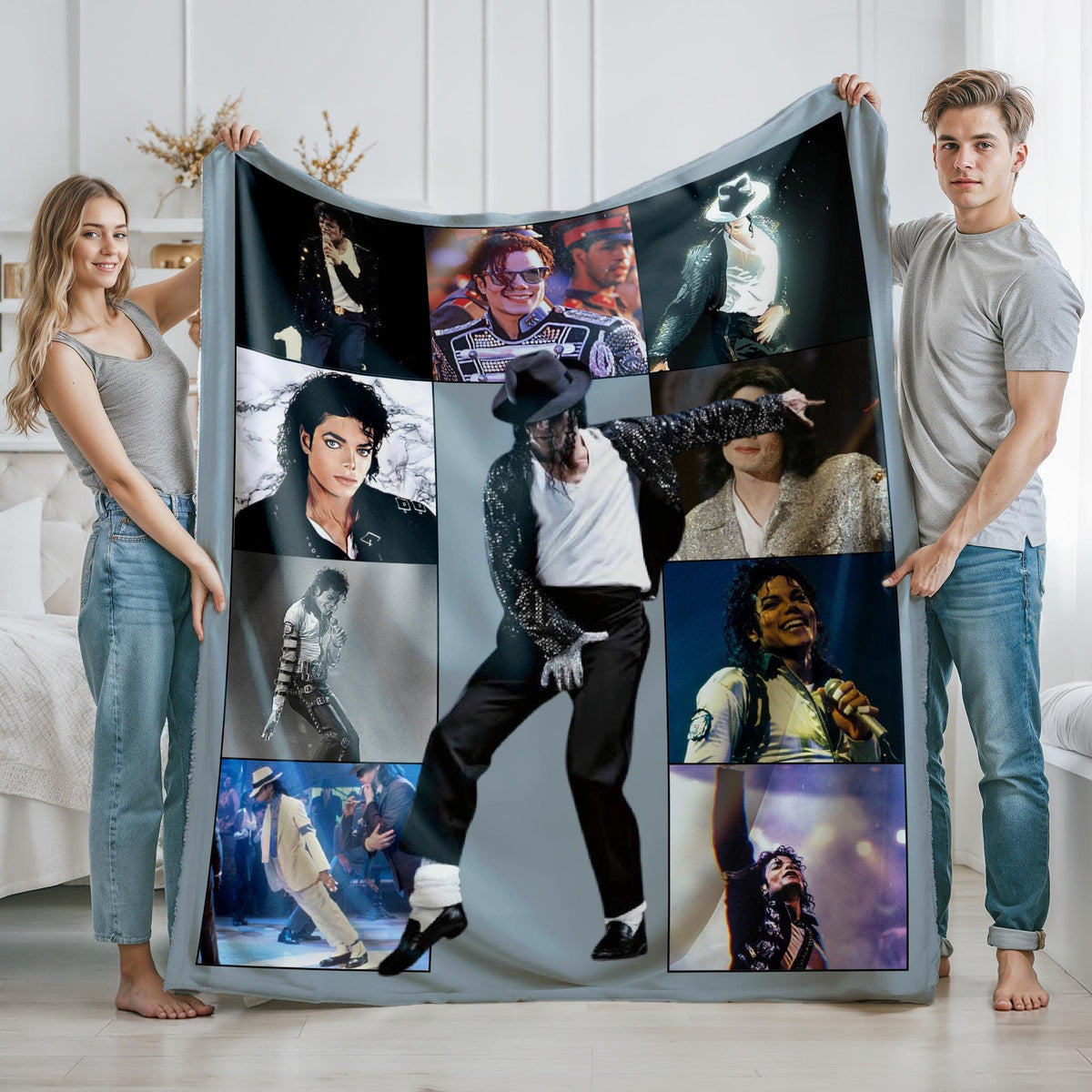 Michael Jackson Blanket, Michael Jackson fan gift, gift for michael jackson fan blanket, 80s Music Legend Fan Gift, King of Pop Inspired