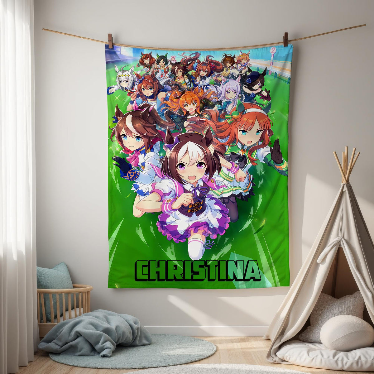 Umamusume Pretty Derby Blanket, Cozy Japanese Animation Blanket, Horse Girl Blanket Anime Inspired Throw, Umamusume Gift