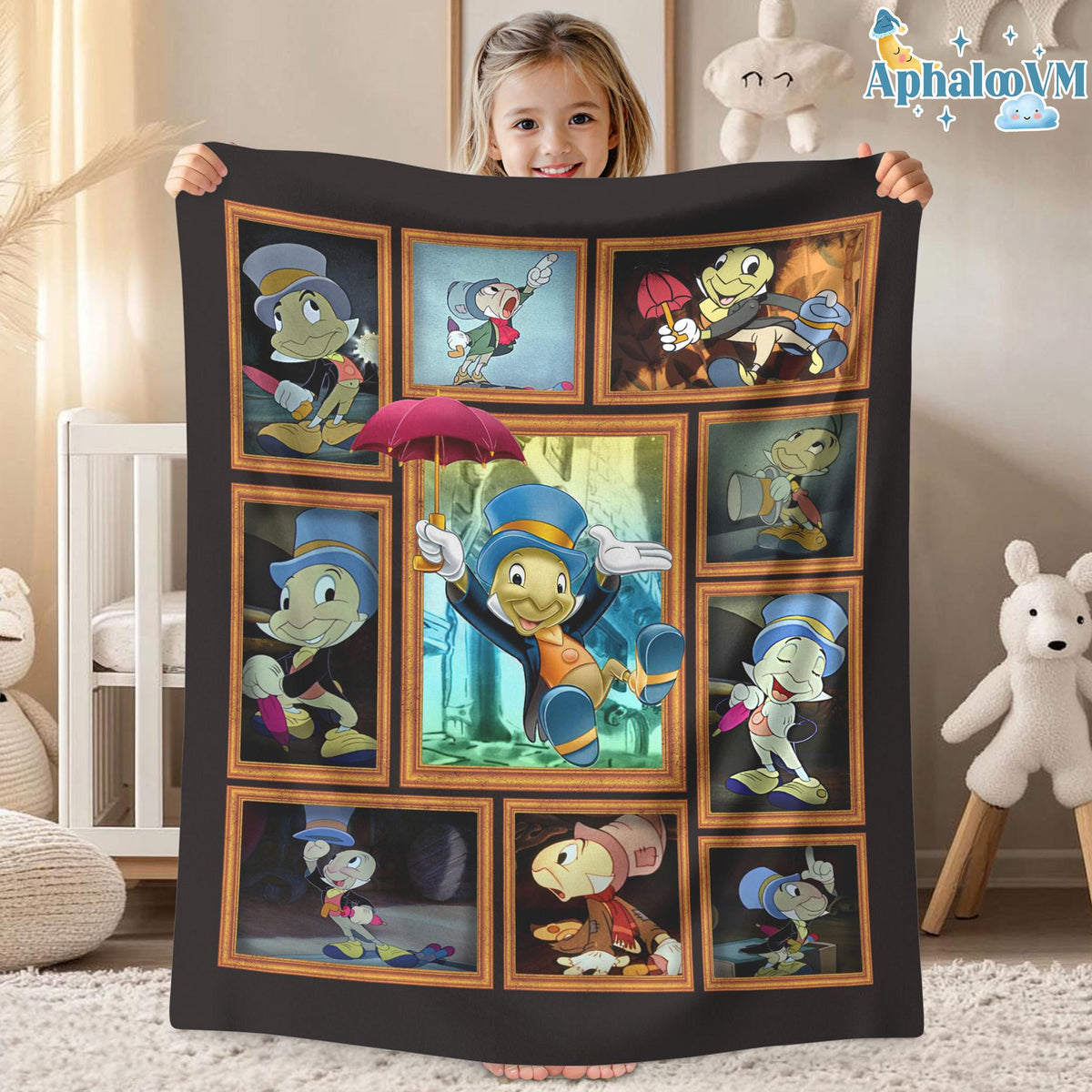 Pinocchio Fleece Blanket | Figaro Jiminy Cricket Pinocchio Blanket | Magic Kingdom Throw Blanket for Bed Couch Sofa