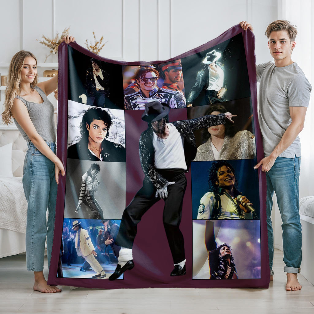 Michael Jackson Blanket, Michael Jackson fan gift, gift for michael jackson fan blanket, 80s Music Legend Fan Gift, King of Pop Inspired