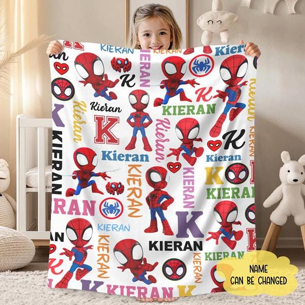 Personalized Spidey and His Amazing Friends Blanket, Amazing Friends Fleece Blanket, Spidey Birthday Blanket, Spidey Blanket