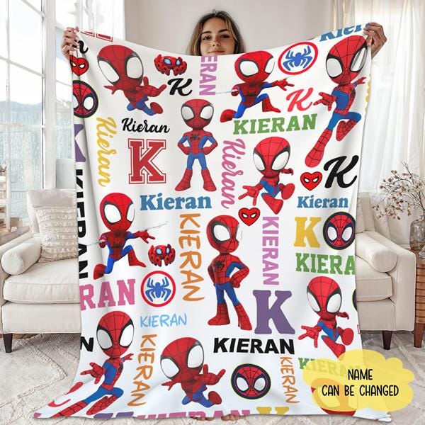 Personalized Spidey and His Amazing Friends Blanket, Amazing Friends Fleece Blanket, Spidey Superhero Birthday Blanket, Spidey Blanket