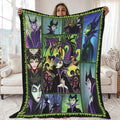 Maleficent Villain Fleece Blanket | Maleficent Sleeping Beauty Blanket Maleficent Magic Kingdom Throw Blanket for Couch Sofa Christmas Gift