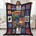 Big Trouble In Little China Fleece Blanket, David Lo Pan Jack Burton Gracie Law Throw Blanket For Bed Couch Sofa, Christmas Gifts