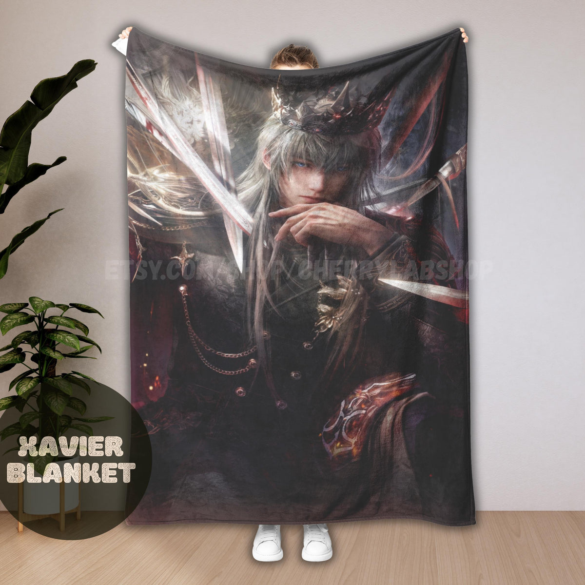 Xavier Love and Deepspace Blanket, otome blanket, sylus, caleb, zayne, rafayel, anime blanket, gaming blanket, fictional character, XmasGift