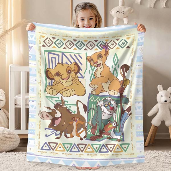 Custom Name Simba Blanket, Personalized Lion King Blanket Gift For Boy, Lion King Blanket, Simba Blanket Gift, DisneyFamily Blanket