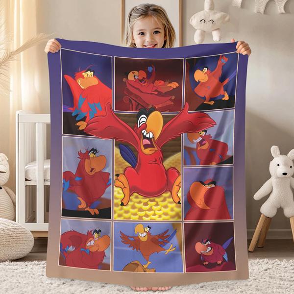 Aladdin Iago Blanket | Aladdin Magic Blanket Jafar Iago Blanket | Magic Kingdom Throw Blanket for Bed Couch Sofa