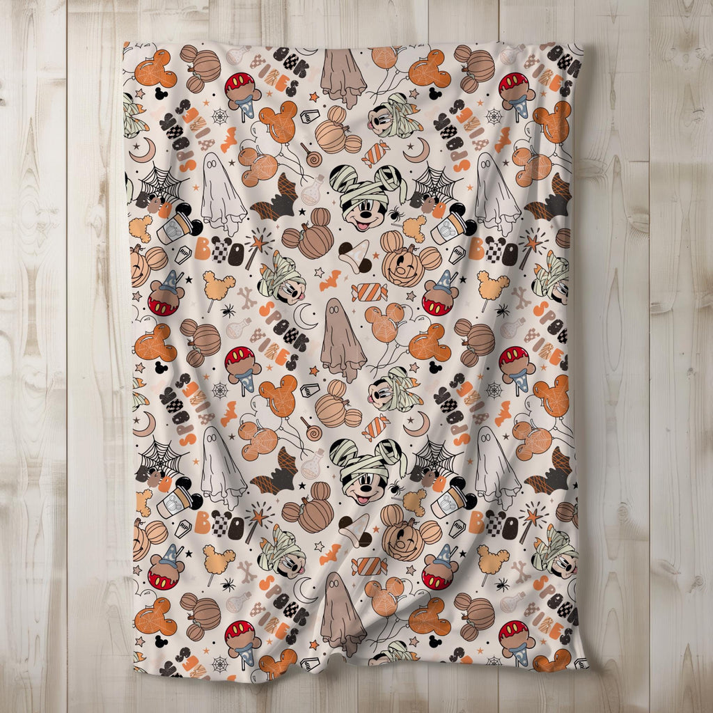 Mickey Mouse Halloween Baby Blanket, Baby Shower Gift, Customizable Blanket, Disney Blanket, Disney Home Decor, Mickey Sherpa Blanket