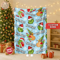 Personalized Christmas Baby Blanket, Custom Name Blanket, Gift For Boys And Girls Blanket, Baby Blanket Disney Home Decor, Funny Xmas Gift
