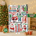 Personalized Baby Blanket, Festive Xmas Santa Claus Decor Gift, Christmas Gift For Boys And Girls Blanket, Baby Blanket Disney Home Decor
