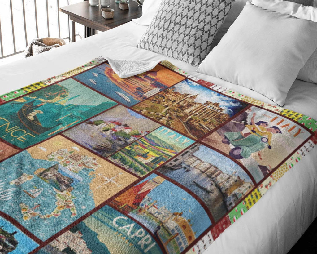 Italy Blanket, Venice Blanket, Capri Italy Blanket, Italian Blanket, Culture Blanket, Adventure Blanket, Traveler Blanket, Nature Blanket