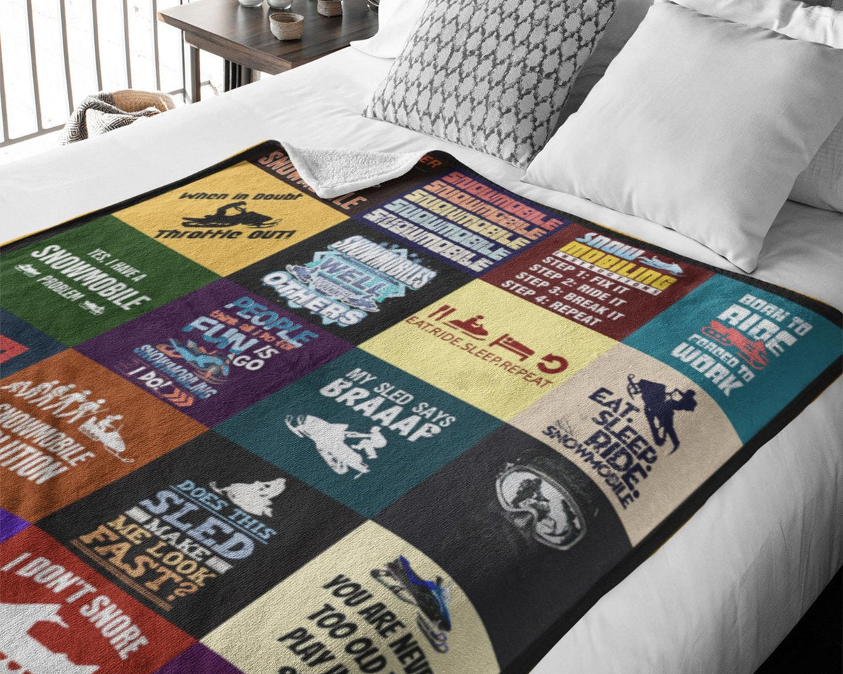 Snowmobile Blanket, Snowmobiling Blanket, Snowmobile Life Blanket, Motorcross Blanket, Skiing Blanket, Winter Sport Blanket, Christmas Gifts