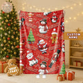 Personalized Baby Blanket, Festive Xmas Santa Claus Decor Gift, Christmas Gift For Boys And Girls Blanket, Baby Blanket Disney Home Decor