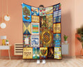 Jewish Blessing Blanket, Jews Blanket, Hanukkah Blanket, Chanukah Blanket, Star Of David Blanket, Judaism Blanket, Menorah Blanket