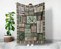 Cycling Blanket, Biking Blanket, Cycle Blanket, Road Bike Blanket, Bike Fleece Sherpa Blanket, Bicycle Blanket, Sport Blanket Christmas Gift
