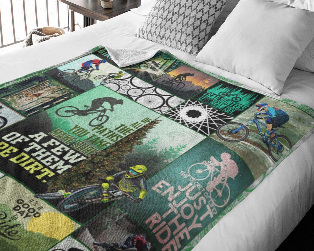 Cycling Blanket, Biking Blanket, Road Bike Blanket, Bike Fleece Sherpa Blanket, Cycle Blanket, Bicycle Blanket, Sport Blanket, Gift for Him