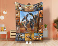 Duck Hunting Blanket, Hunting Dad Blanket, Wildlife Blanket, Hunter Dad Blanket, Duck Fleece Sherpa Blanket, Husband Blanket, Christmas Gift