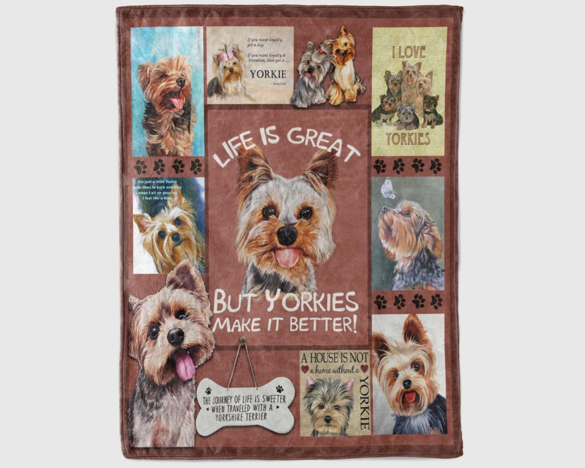 Yorkie Blanket, Yorkshire Terrier Blanket, Yorkshire Mom Blanket, Yorkie Lover Blanket, Yorkie Mom Blanket, Dog Lover Blanket, Yorkie Gift