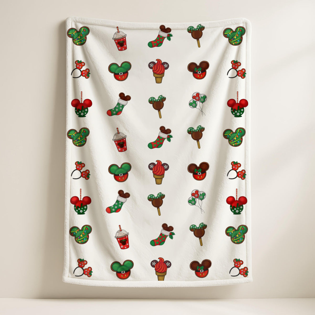 Disney Christmas Snacks Blanket, Food Mickey Blanket, Minnie Blanket, Holiday Fleece Blanket, Disney Home Decor, Mickey Blanket, Kid Gift
