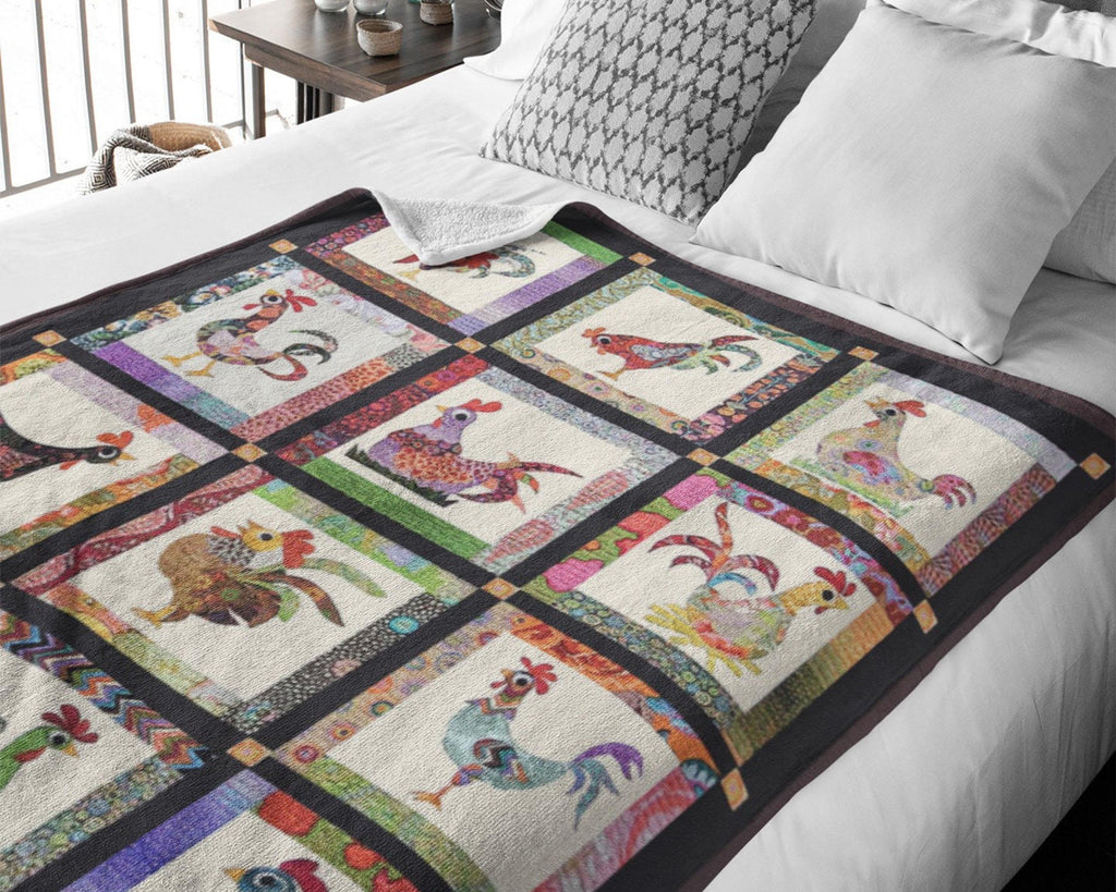 Chicken Farm Blanket, Rooster Blanket, Hen Blanket, Farmer Blanket, Farming Blanket, Farmer Dad Blanket, Farm Lover Blanket, Christmas Gifts