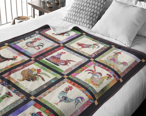 Chicken Farm Blanket, Rooster Blanket, Hen Blanket, Farmer Blanket, Farming Blanket, Farmer Dad Blanket, Farm Lover Blanket, Christmas Gifts