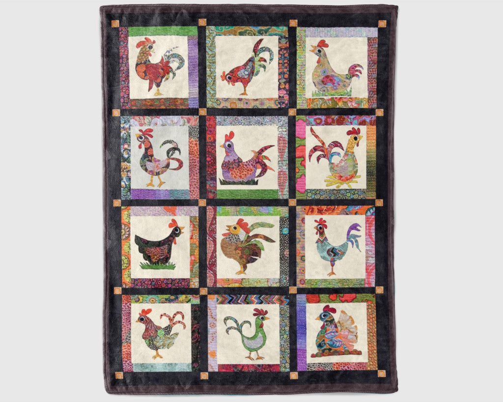 Chicken Farm Blanket, Rooster Blanket, Hen Blanket, Farmer Blanket, Farming Blanket, Farmer Dad Blanket, Farm Lover Blanket, Christmas Gifts