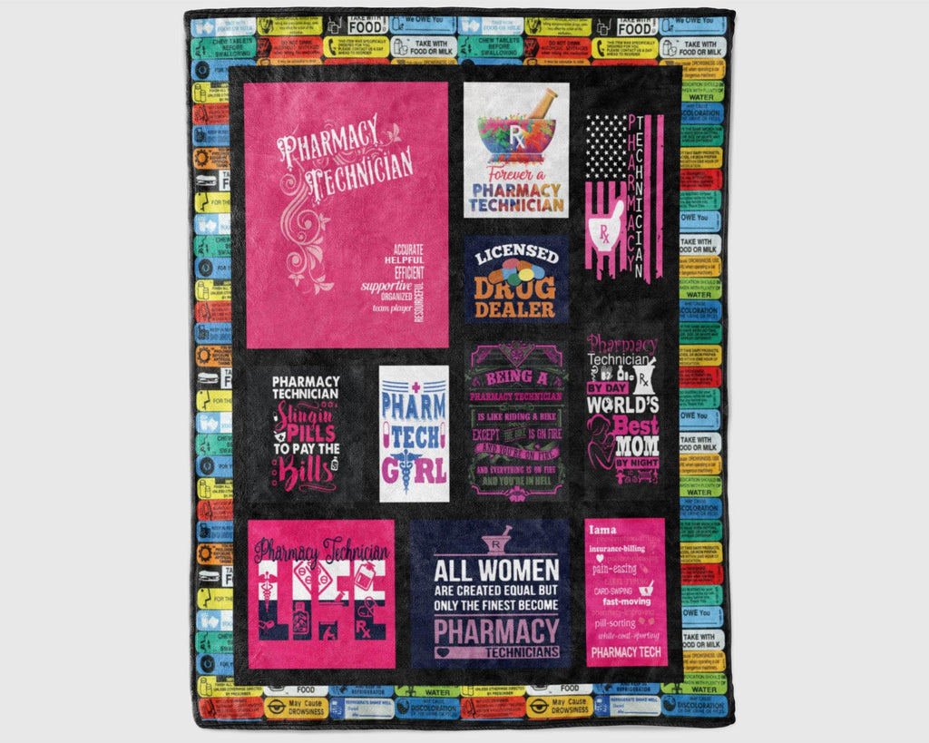 Pharmacy Technician Blanket, Pharmacist Blanket, Pharmaceutical Blanket, Pharmaceutist Blanket, Druggist Chemist Blanket, Pharm Girl Blanket