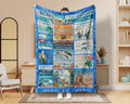 Ocean Turtle Blanket, Tortoise Blanket, Sea Turtle Blanket, Turtle Lover Blanket, Turtle Fleece Sherpa Blanket, Turtle Lover Gift, Sea Throw