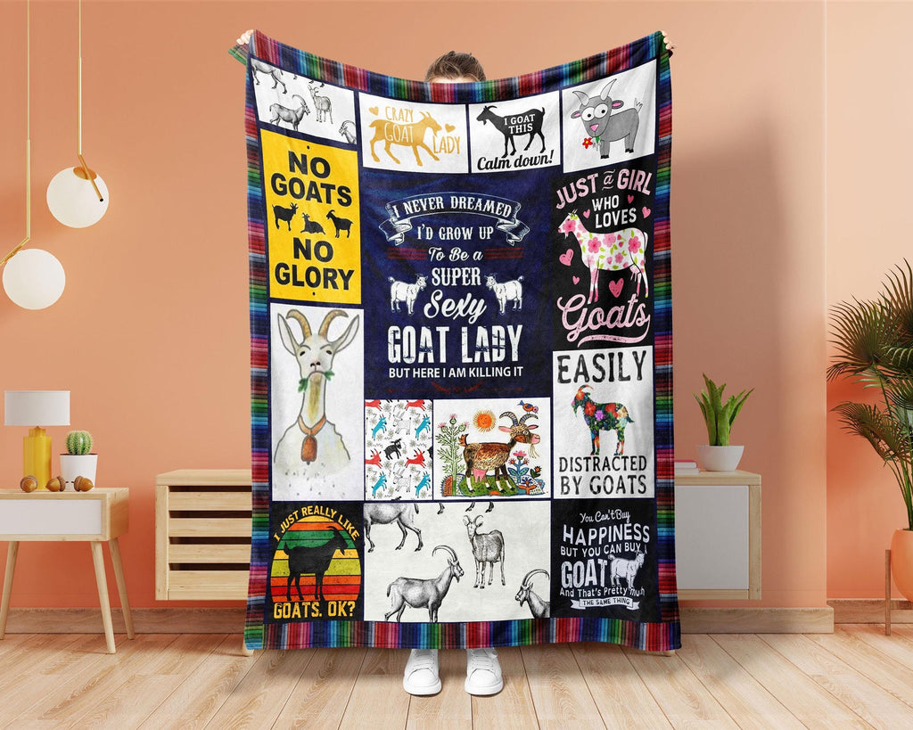 Goat Blanket, Farm Animal Blanket, Goat Lady Blanket, Goat Lover Blanket, Goat Mom Blanket, Farmer Blanket, Farming Blanket, Christmas Gifts