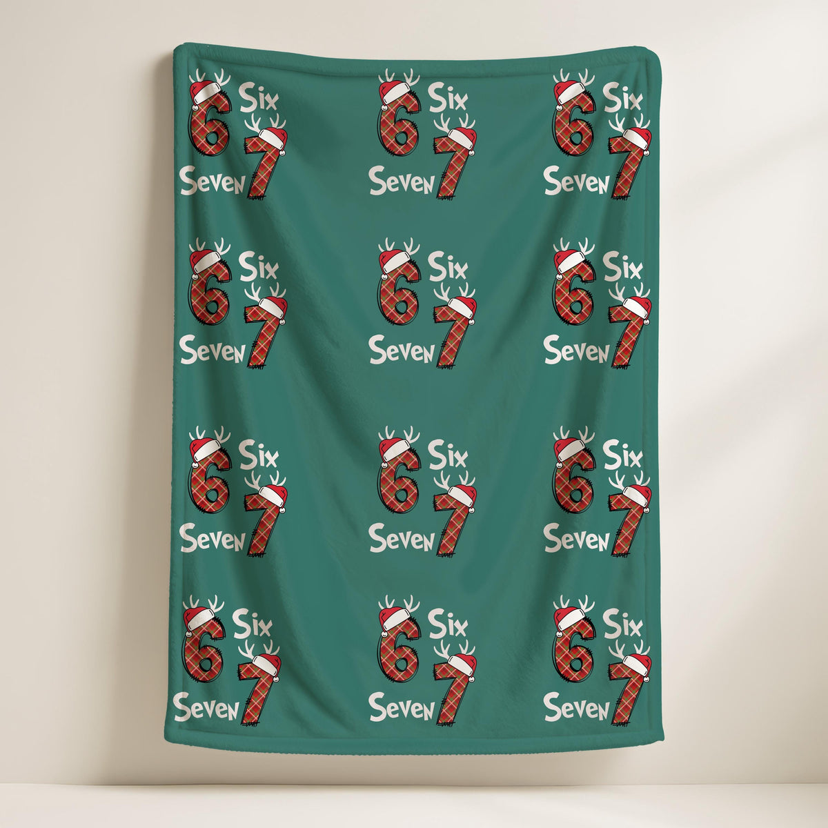 Funny 6 7 Throw Blanket, Cozy Holiday Decor, Perfect Gift for Christmas, 6 7 Meme Blanket, Christmas Meme Blanket, Teen Xmas Room Decor