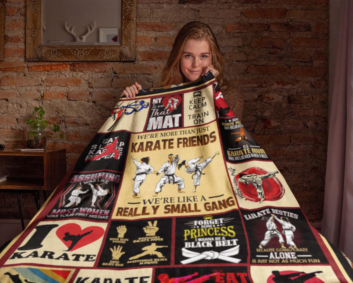 Karate Friends Blanket, Japanese Martial Blanket, Karate Lover Gift, Karate Life Blanket, Martial Lover Gift, Japanese Martial Blanket Gifts
